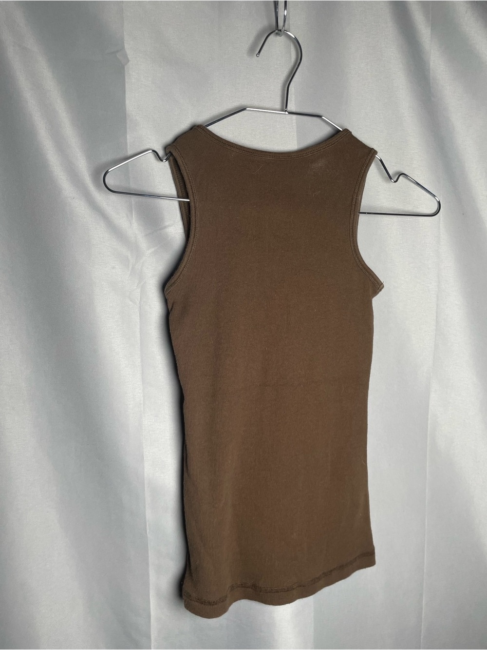 Justice Brown Ribbed Tank Top - Picture 3 of 3